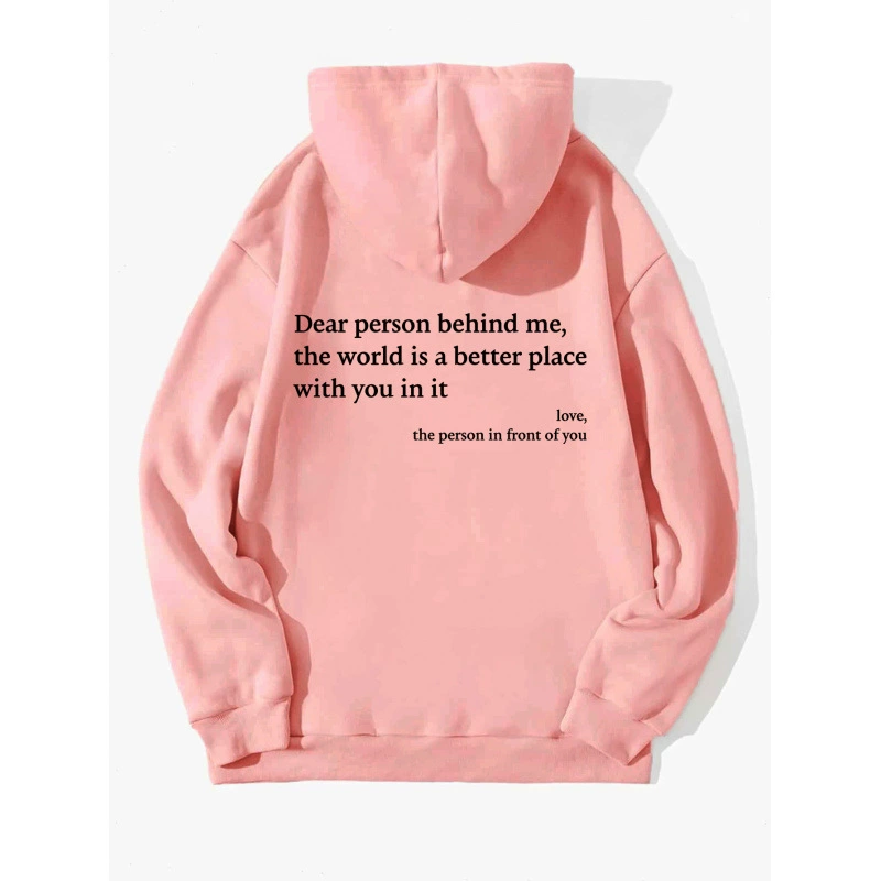 Icone™ DearHoodie: Hættetrøje Med Budskabsprint På For Og Bagside