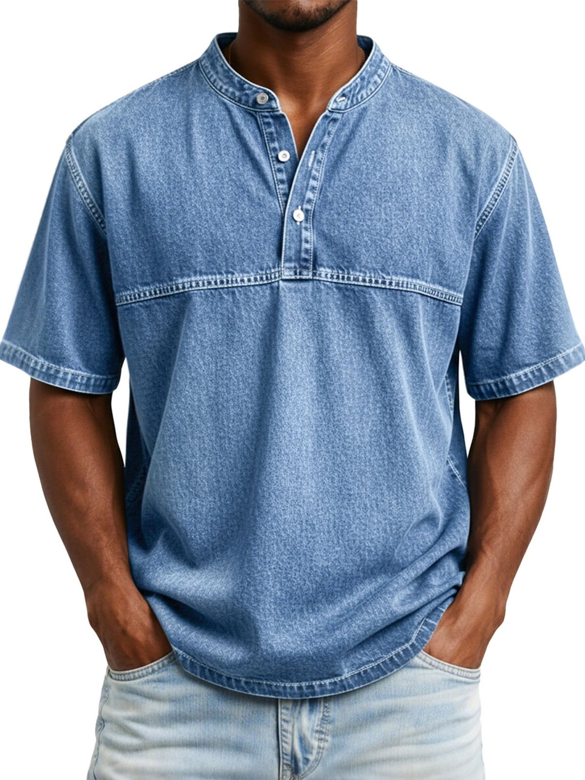 Icone™ SummerShirt: Åndbar Vintage Stil Herresommer Skjorte