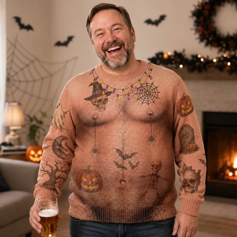 Icone™ FunnySweatshirt  - Unik Sjov Festlig Grafisk Trykt Sweatshirt