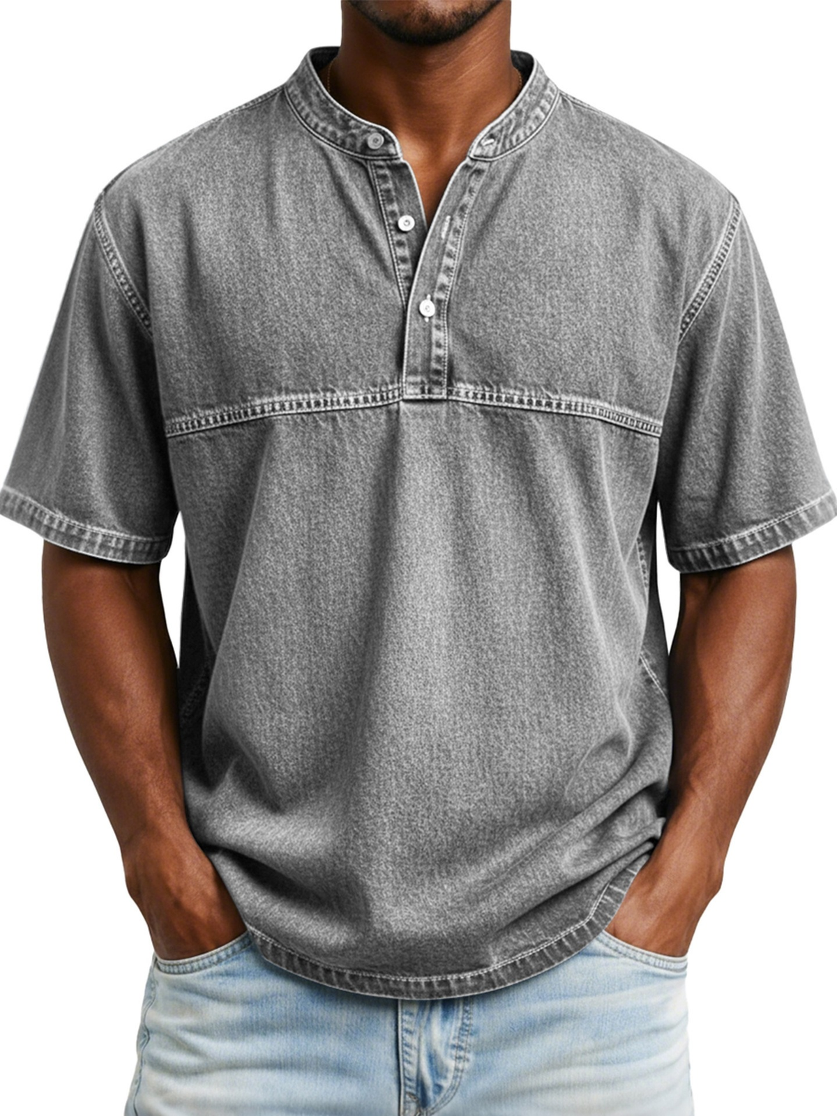 Icone™ SummerShirt: Åndbar Vintage Stil Herresommer Skjorte