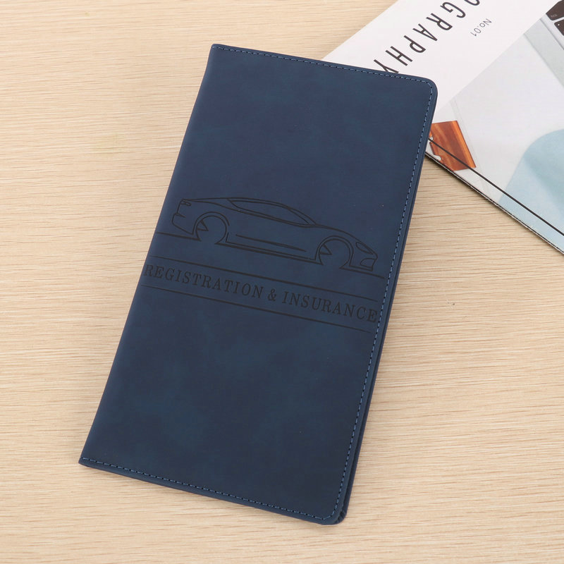 Icone™ DocumentWallet 1+1 GRATIS: Premium Bilregistrering Forsikring Organisator Dokument Tegnebog