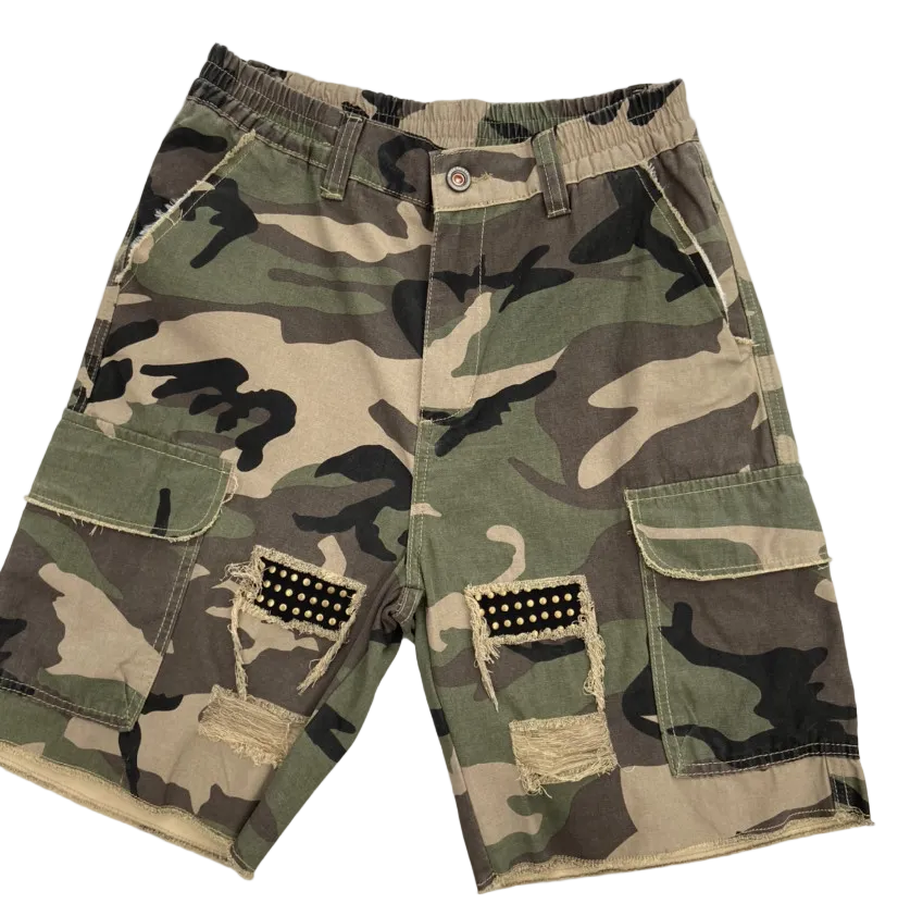 Icone™ CamoShorts: Casual Camouflage Cargo Sommerstil Shorts Til Mænd