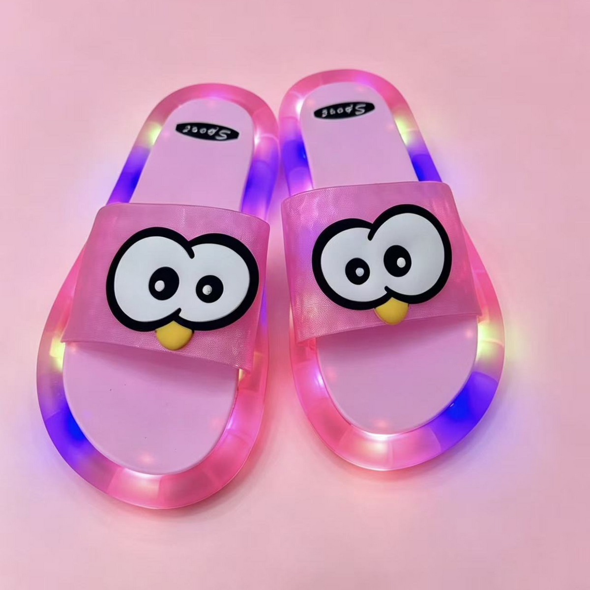 Happy™ FlashingSlippers: Blinkende Farverige Lygter Komfortable Hjemmesko