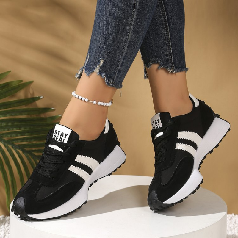 Happy™ PlatformSneakers: Stilfulde Afslappet Letvægts Platform Sneakers