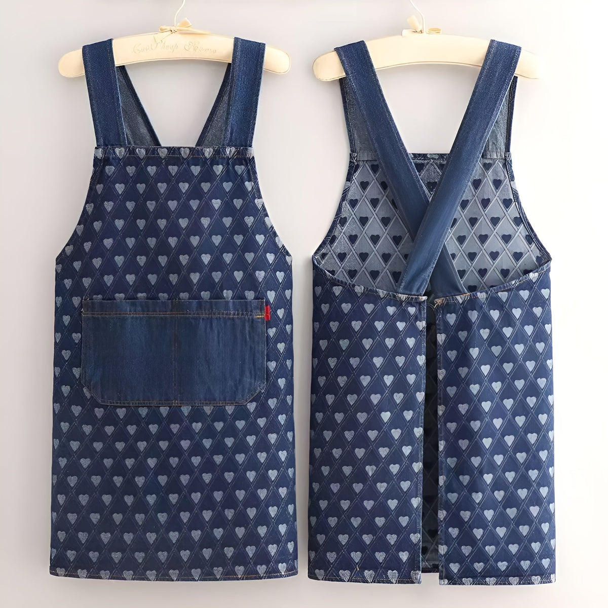 Icone™ DenimApron: Stilfuldt Komfortabelt Cross-Back Denimforklæde