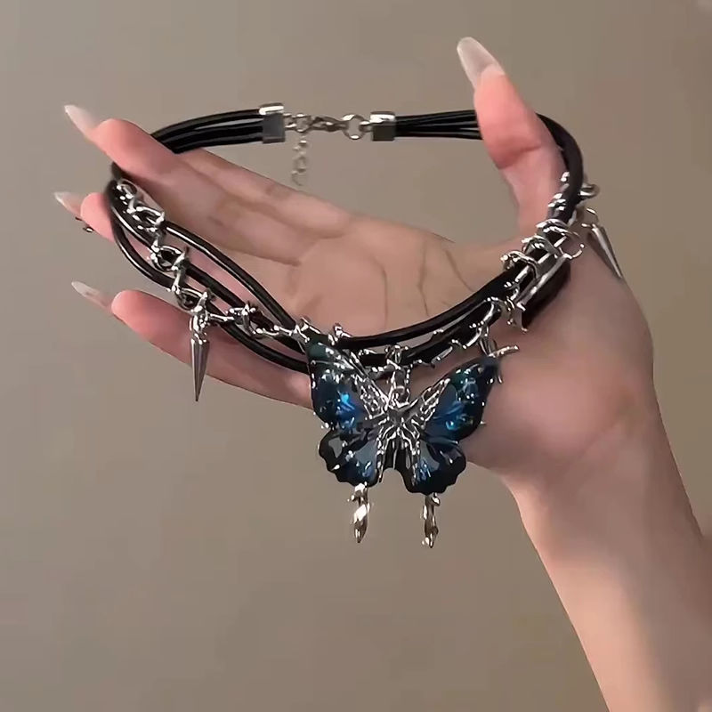 Jewelance™ ButterflyChoker 1+1 GRATIS: Modebevidst Fantastisk Skinnende Spidset Sommerfuglechoker