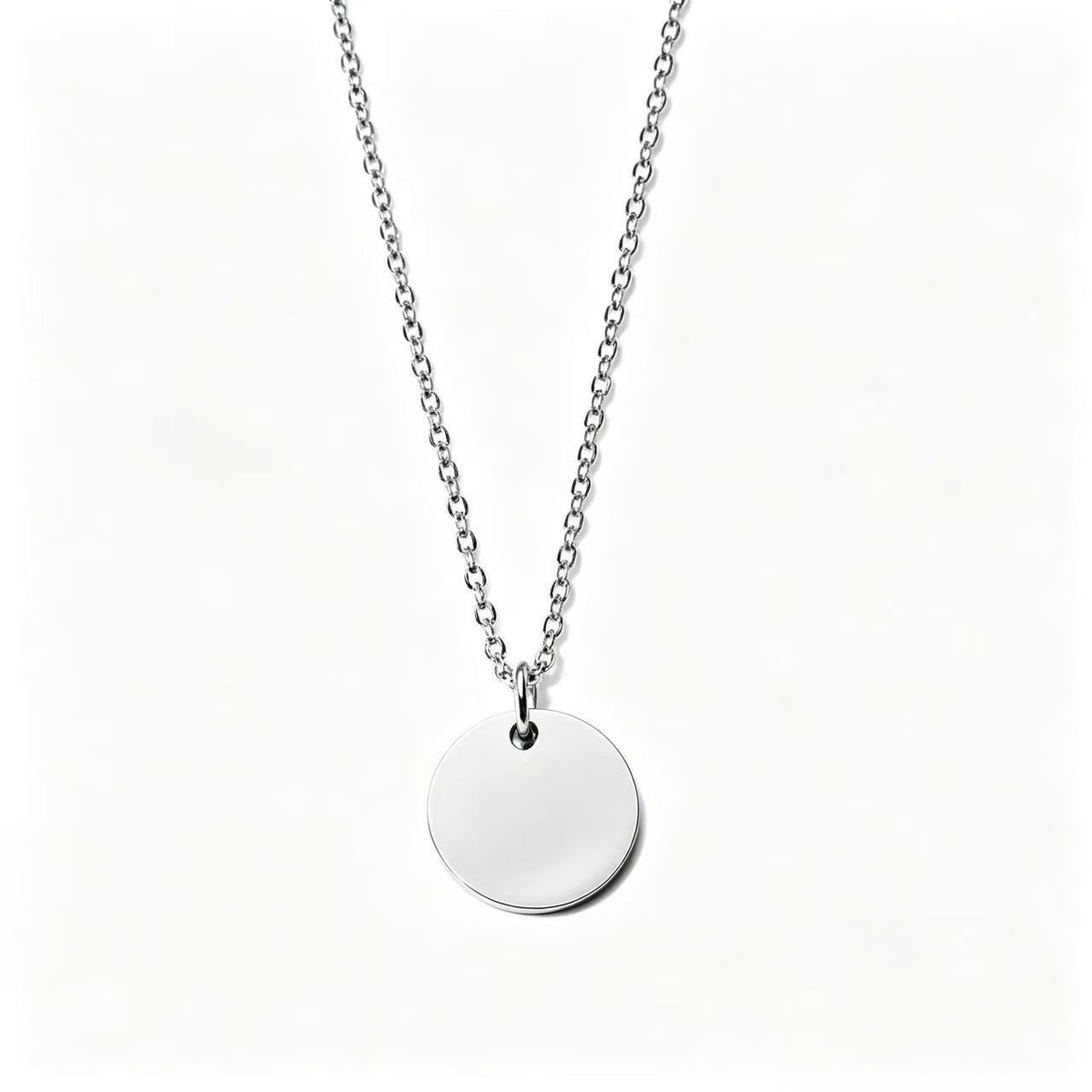 Jewelance™ DiscPendant - Minimalistisk Disc Vedhæng Indgraveret Navn Mode Halskæde