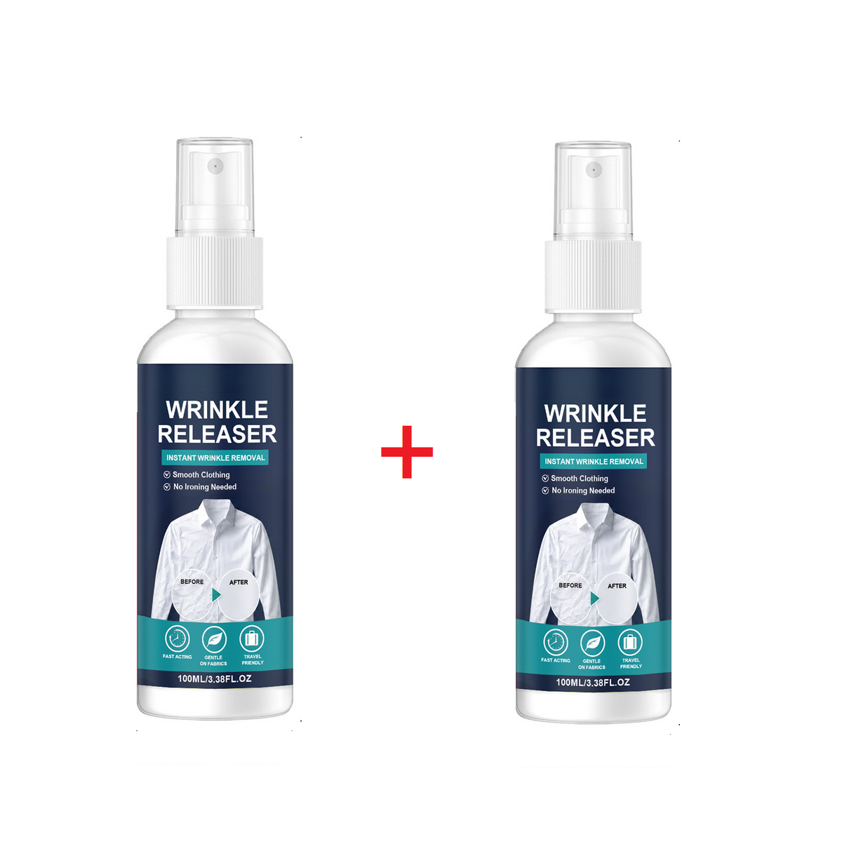 WrinkleSpray 1+1 GRATIS: Sikker Formel Øjeblikkelig Tøjkrøllefjerner Spray