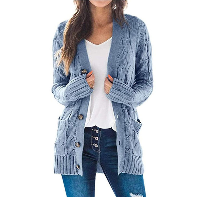Icone™ KnittedCardigan: Kvinders Hyggelig Lang Strikket Cardigan