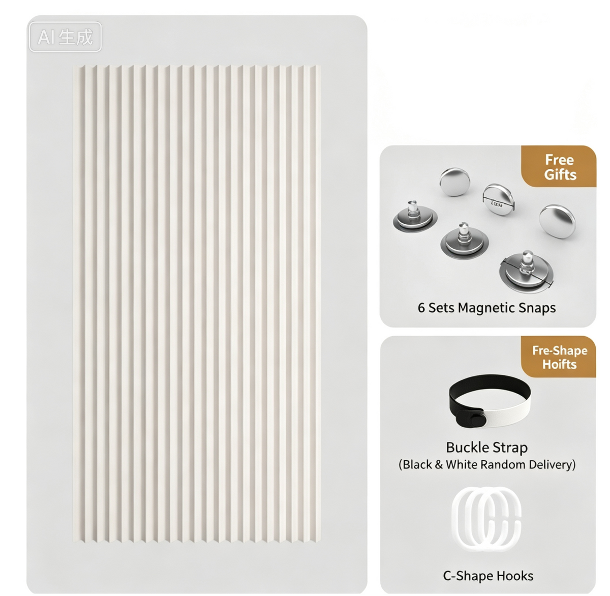 GlideHold® SpaceDivider: Pladsbesparende Gardindør Divider Uden Bor