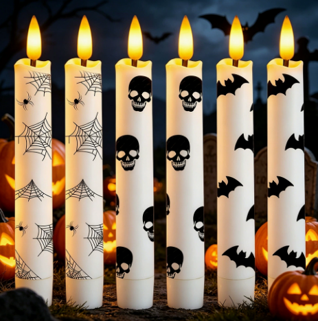 Ledsen™ SpookyLights 3+3 GRATIS: Dekorative Halloween LED Stearinlys
