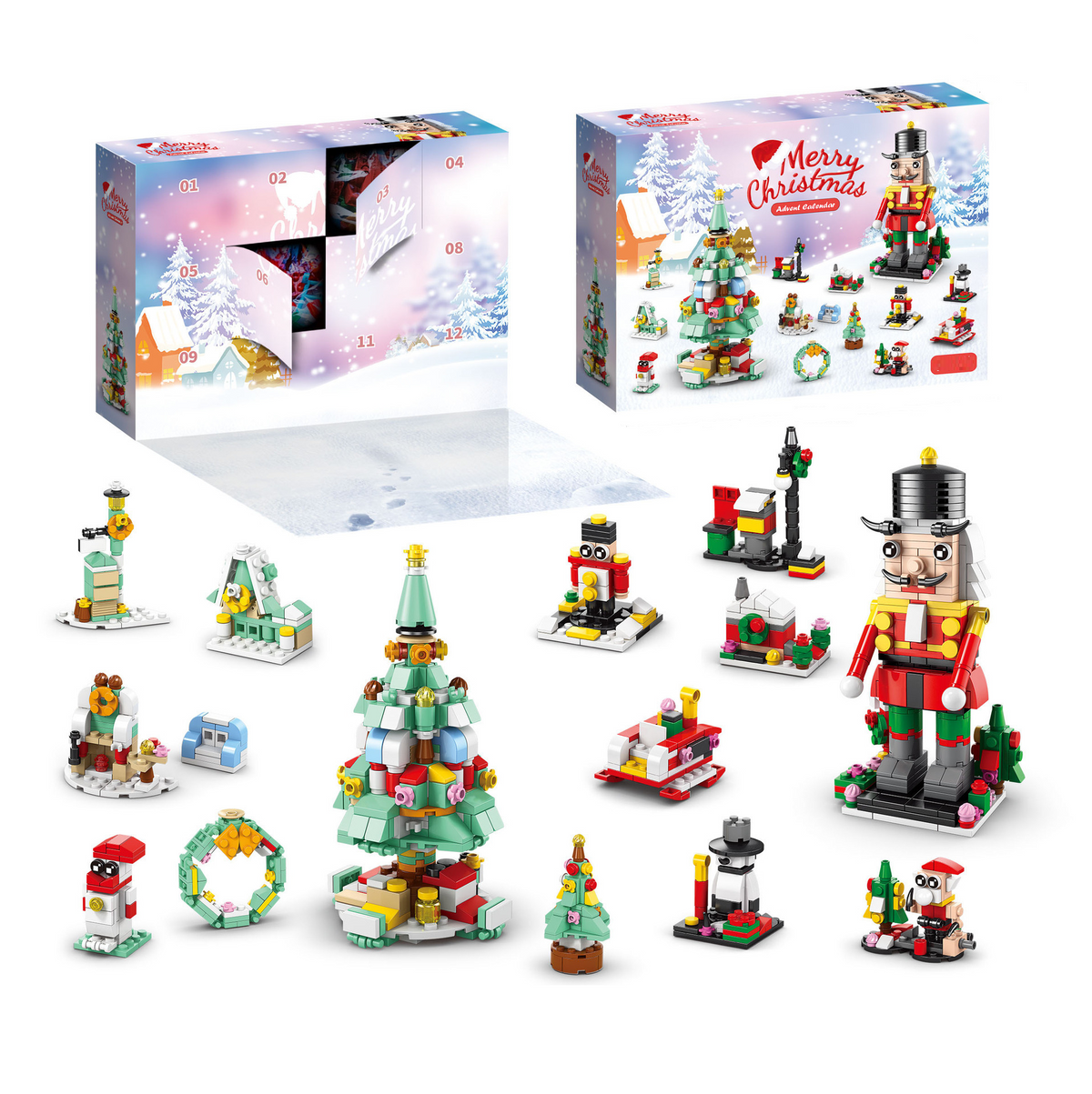 ChristmasBlocks: Jule Advents Kalender Byggeklodser Sæt