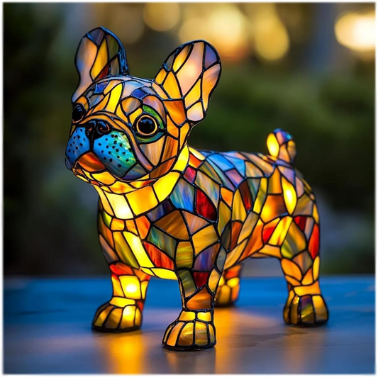 Ledsen DogLamp: Moderne Kunstnerisk Plettet Ambient Hund Lampe