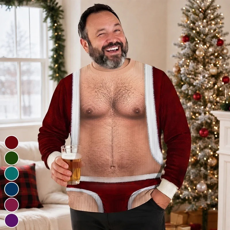 Icone™ FunnySweatshirt  - Unik Sjov Festlig Grafisk Trykt Sweatshirt