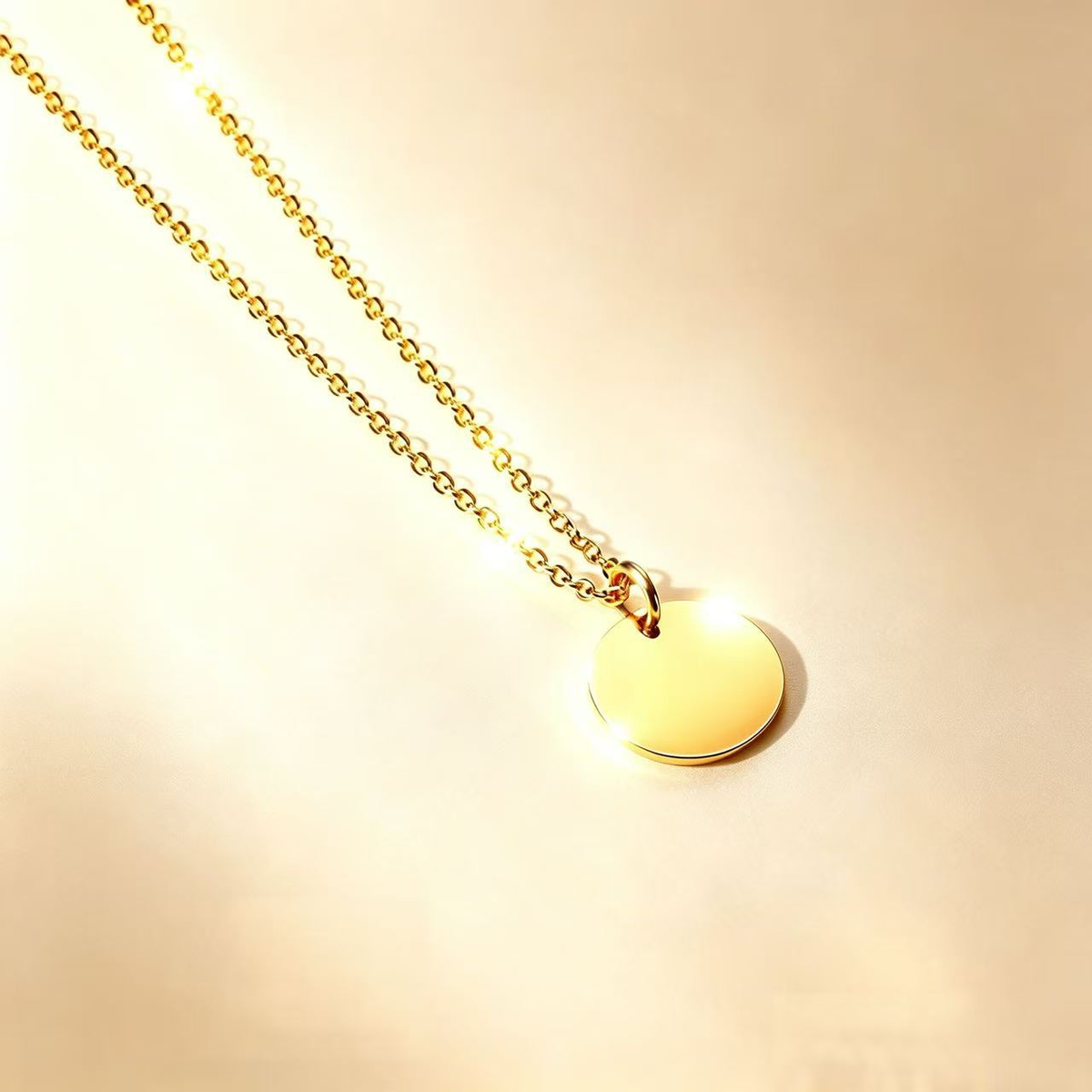 Jewelance™ DiscPendant - Minimalistisk Disc Vedhæng Indgraveret Navn Mode Halskæde
