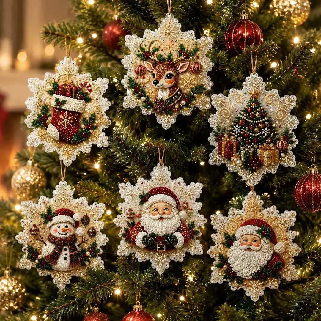 DIYOrnaments 1+1 GRATIS - Juleferie DIY Diamant Maleri Ornamenter
