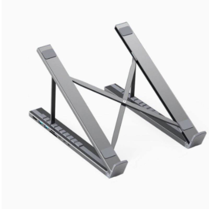 HubStand - Foldbar og Justerbar Multi Port Hub Laptop Stativ
