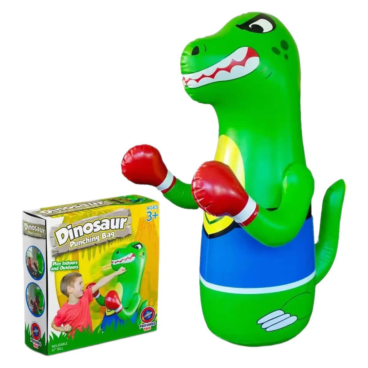Kletshuts™ DinosaurPunch: Oppustelig Aktiv Leg Dinosaur Punching Legetøj