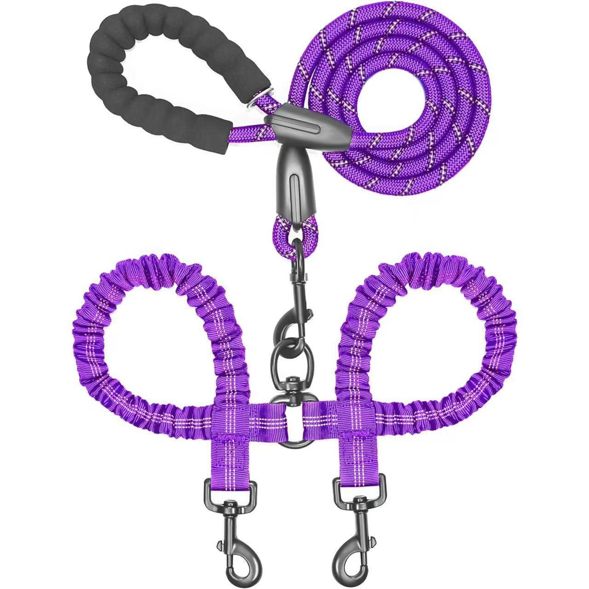 DogFri™ DogLeash: Nej-Tangle 360° Drejeligt Dobbelt Gåture Hund Snor