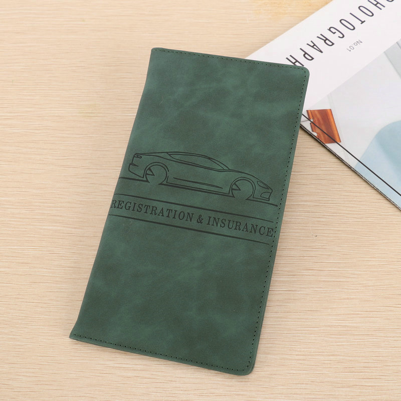 Icone™ DocumentWallet 1+1 GRATIS: Premium Bilregistrering Forsikring Organisator Dokument Tegnebog