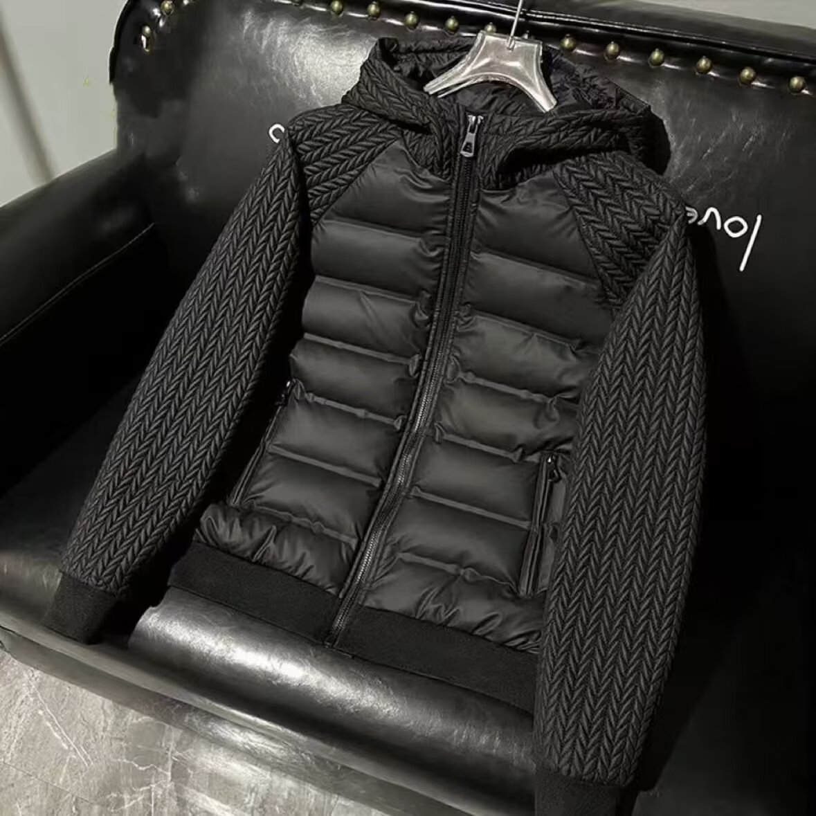 Icone™ WindbreakerJacket: Herre Hætte Polstret Vindjakke Jakke