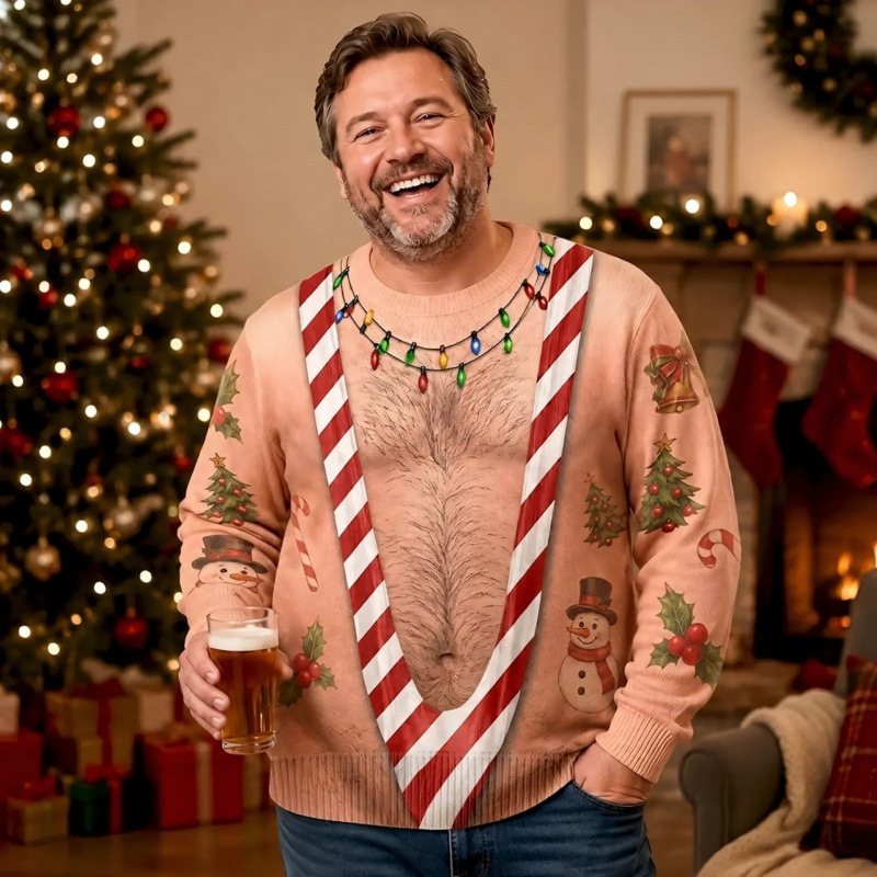 Icone™ FunnySweatshirt  - Unik Sjov Festlig Grafisk Trykt Sweatshirt