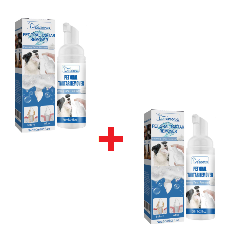 DogCatFri™ OralPet 1+1 GRATIS: Tandrensning Og Mundpleje Skum Spray Til Dyr