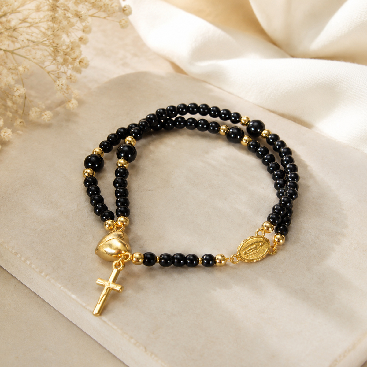 Jewelance™ RosaryBracelet 1+1 GRATIS: Magnetisk Lukning Klassisk Rosenkransarmbånd