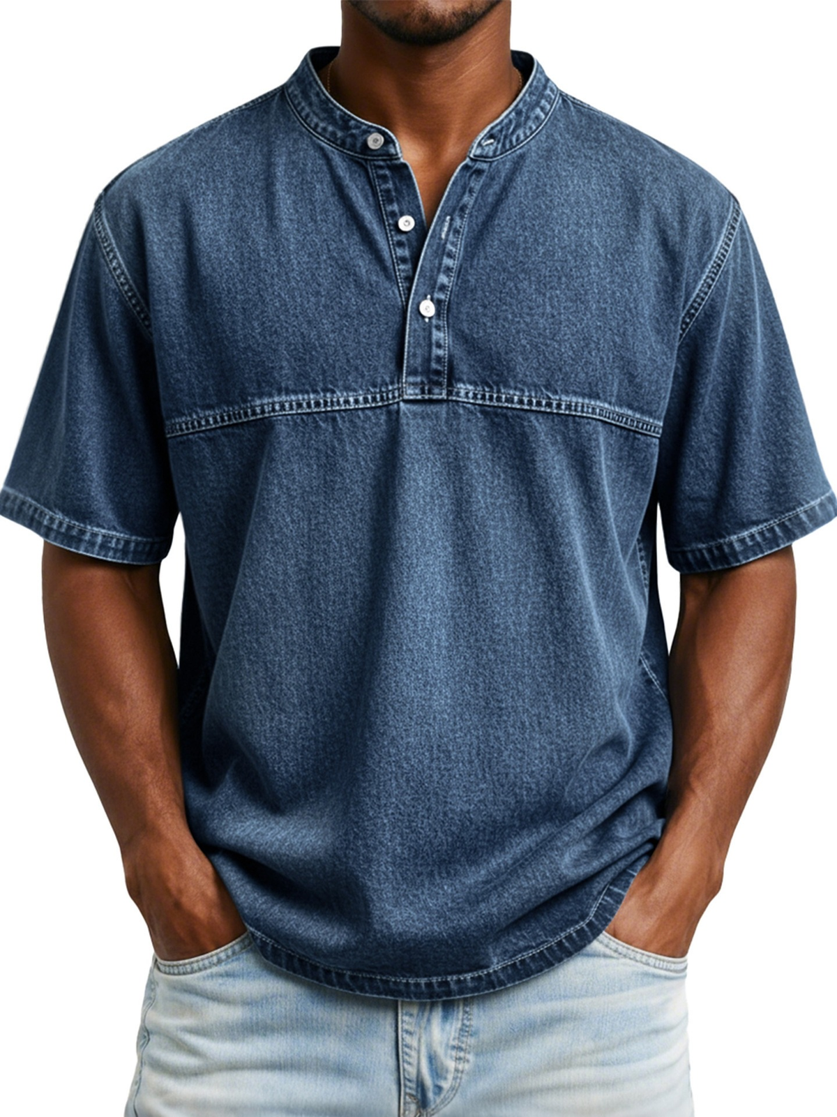 Icone™ SummerShirt: Åndbar Vintage Stil Herresommer Skjorte