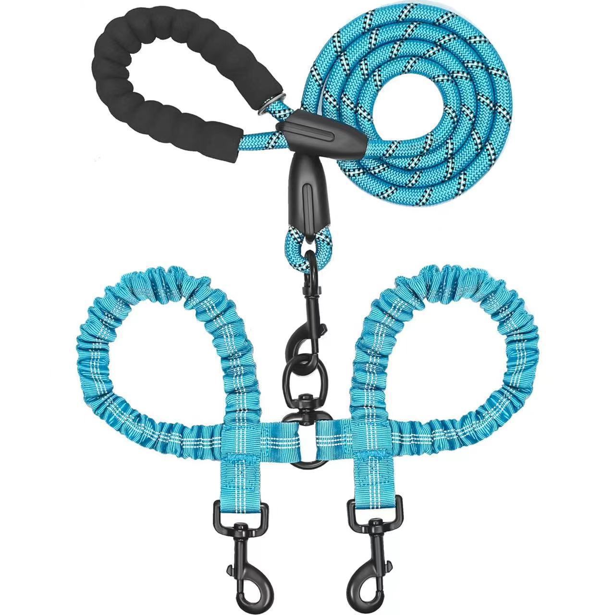 DogFri™ DogLeash: Nej-Tangle 360° Drejeligt Dobbelt Gåture Hund Snor