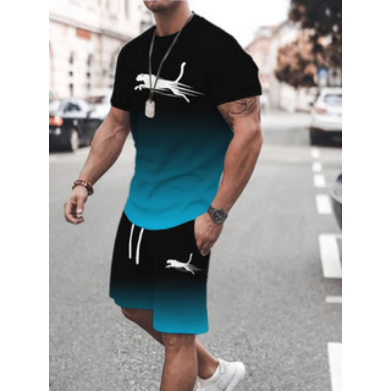 Icone™ StreetwearOutfit - Afslappet Streetwear To-Dels Outfit Sæt Til Mænd