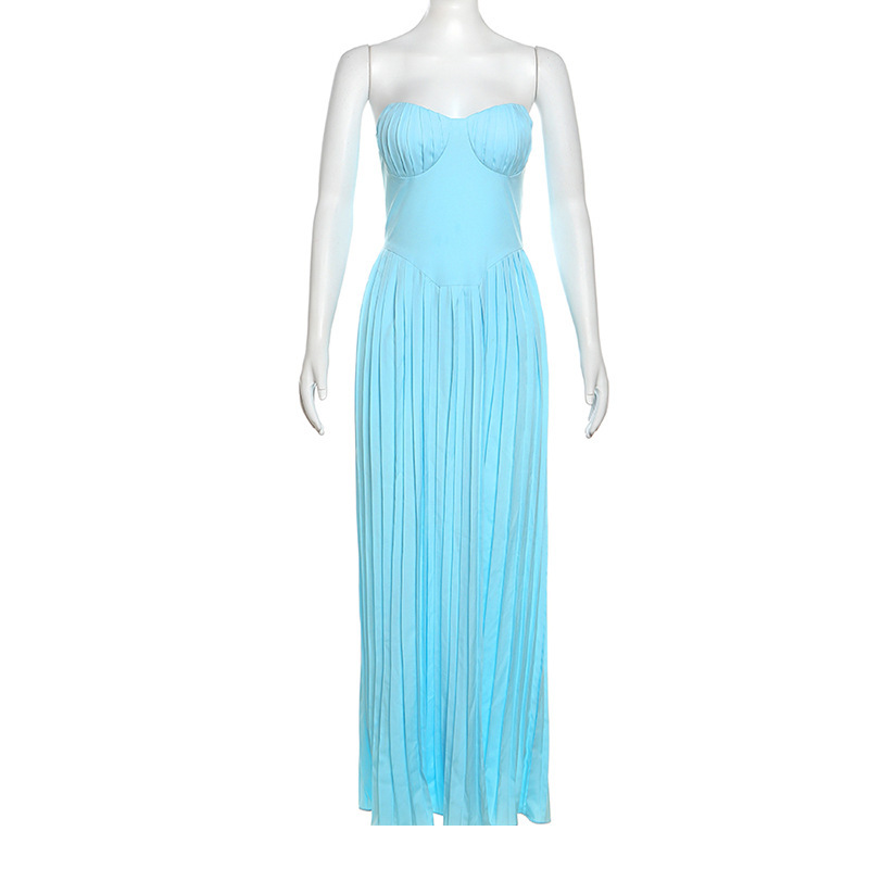Icone™ FlexDress: Strapless Fleksibel Feststil Plisseret Maxi Kjole