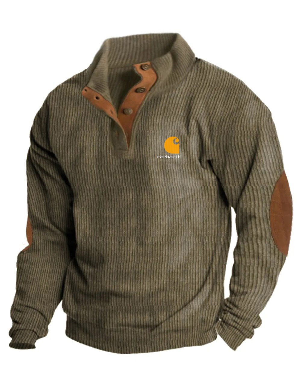 Icone™ CorduroySweatshirt: Afslappet Langærmet Corduroy Sweatskjorte