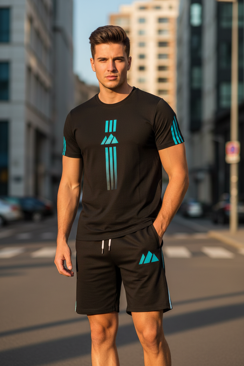 Icone™ SportOutfit: Komfortabelt To-delt Sport Outfit Sæt til Mænd