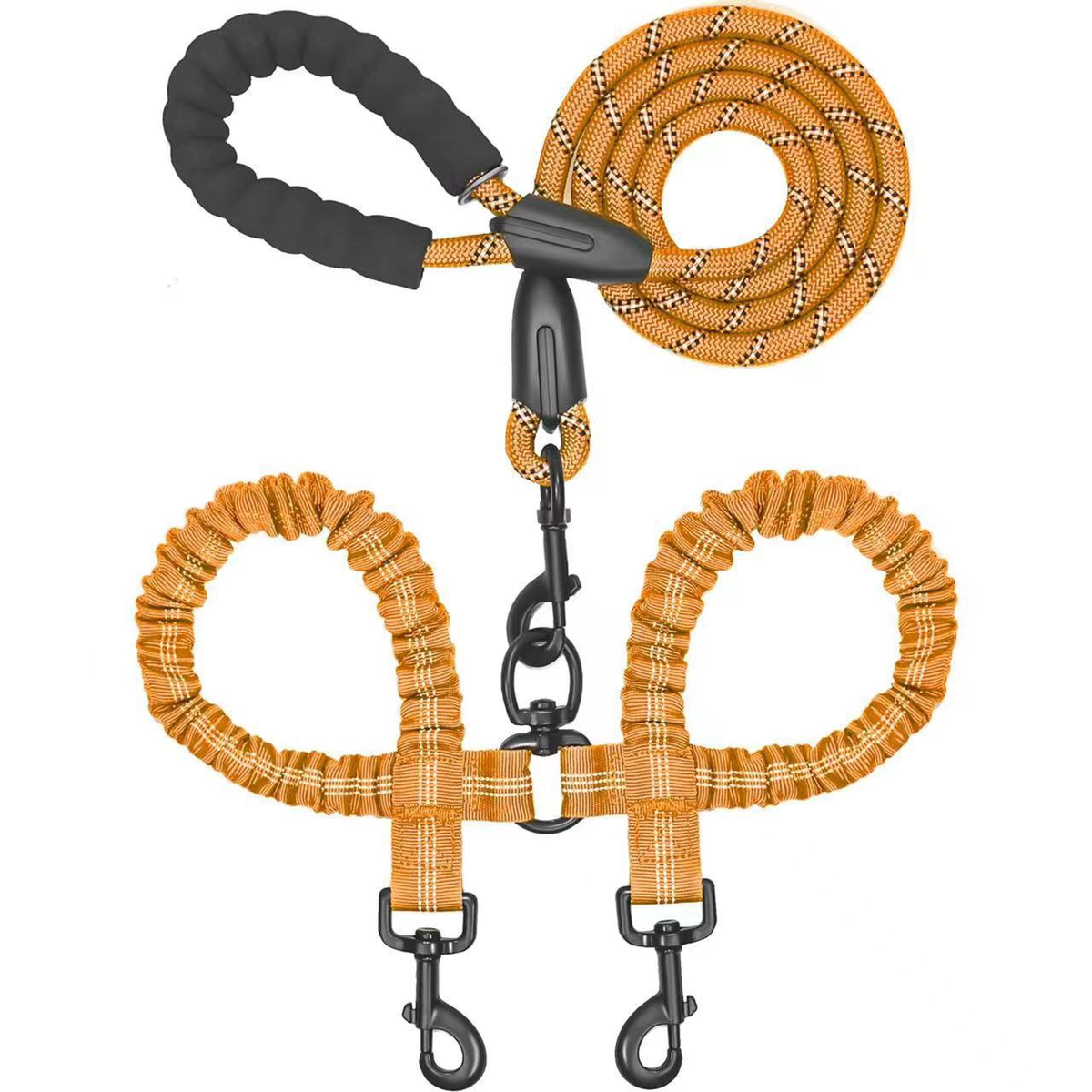DogFri™ DogLeash: Nej-Tangle 360° Drejeligt Dobbelt Gåture Hund Snor