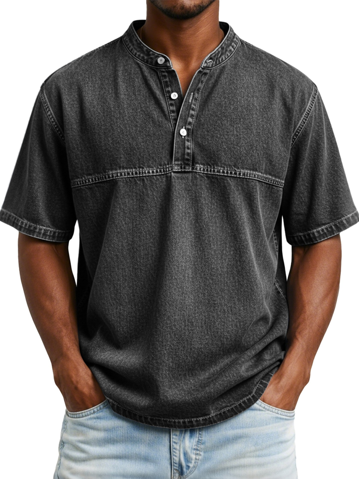 Icone™ SummerShirt: Åndbar Vintage Stil Herresommer Skjorte