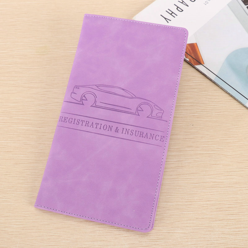 Icone™ DocumentWallet 1+1 GRATIS: Premium Bilregistrering Forsikring Organisator Dokument Tegnebog
