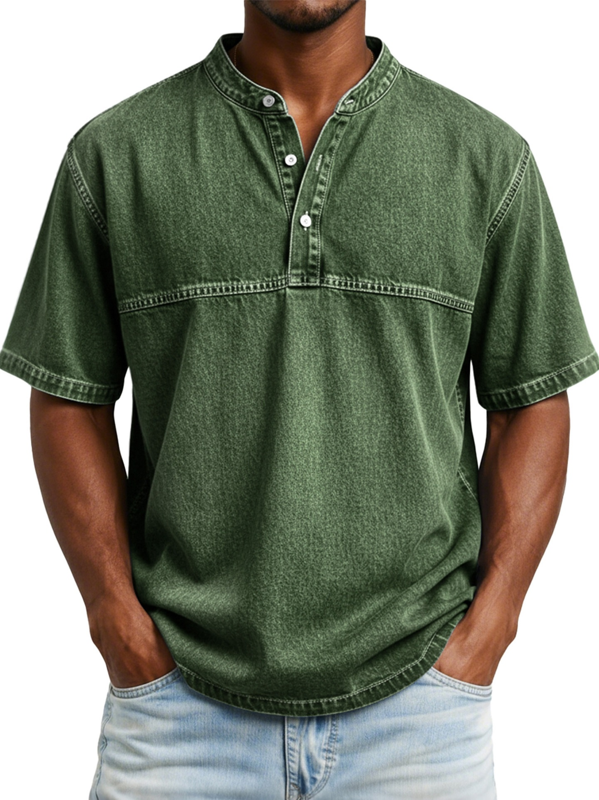 Icone™ SummerShirt: Åndbar Vintage Stil Herresommer Skjorte