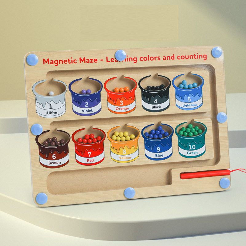 Kletshuts™ MagneticMaze - Farve- Og Tal-labyrintlegetøj