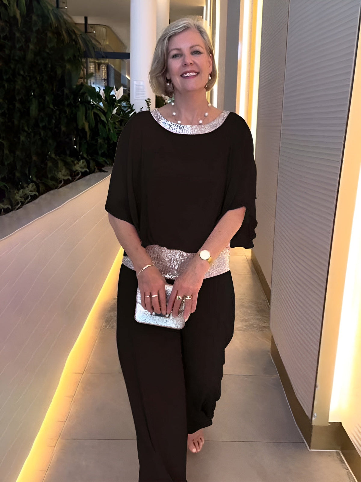 Icone™ LuxurySet: Elegant To-Delt Glitrende Luksus Sæt