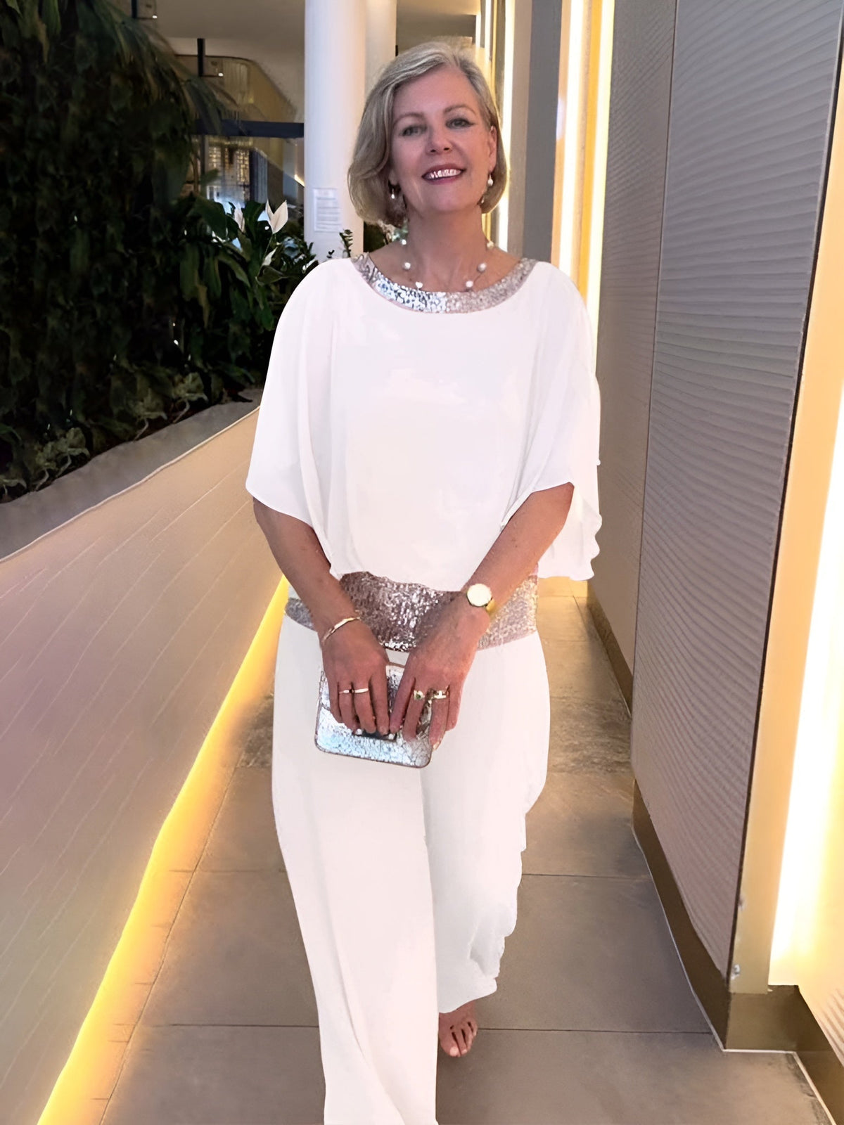 Icone™ LuxurySet: Elegant To-Delt Glitrende Luksus Sæt
