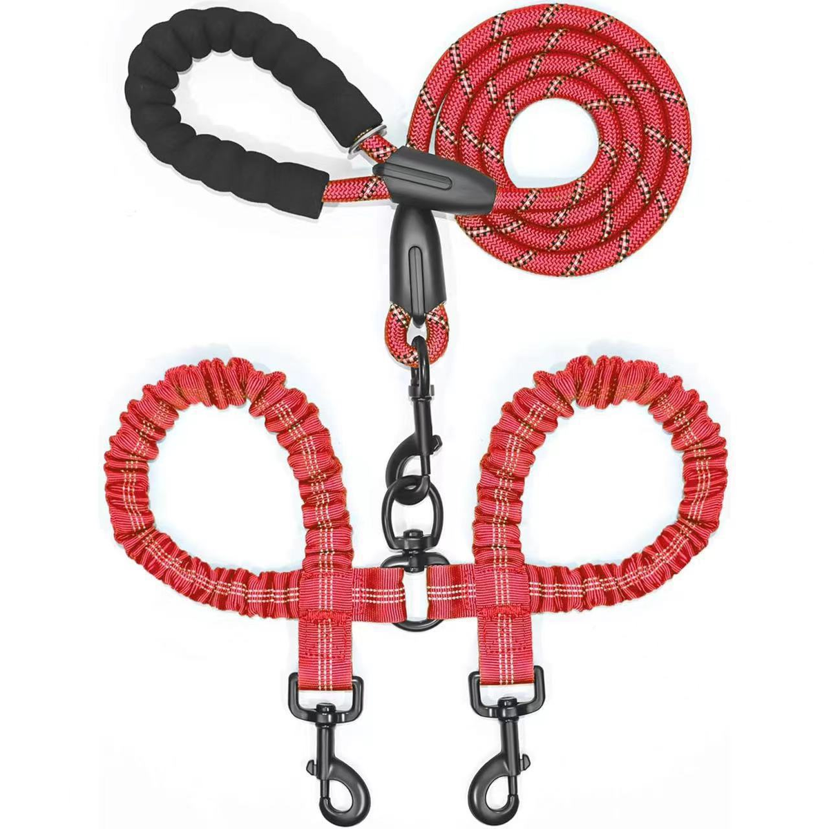 DogFri™ DogLeash: Nej-Tangle 360° Drejeligt Dobbelt Gåture Hund Snor