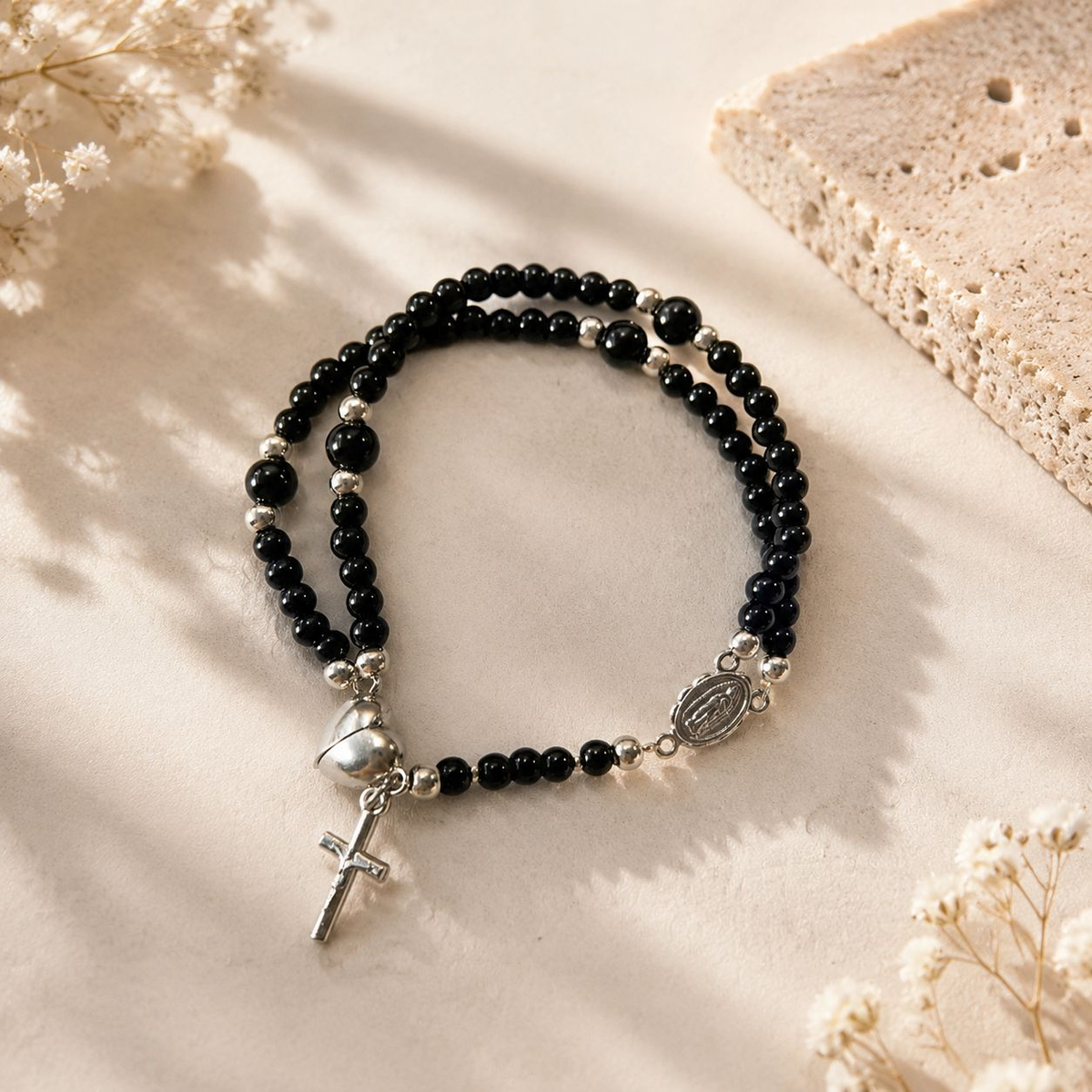 Jewelance™ RosaryBracelet 1+1 GRATIS: Magnetisk Lukning Klassisk Rosenkransarmbånd