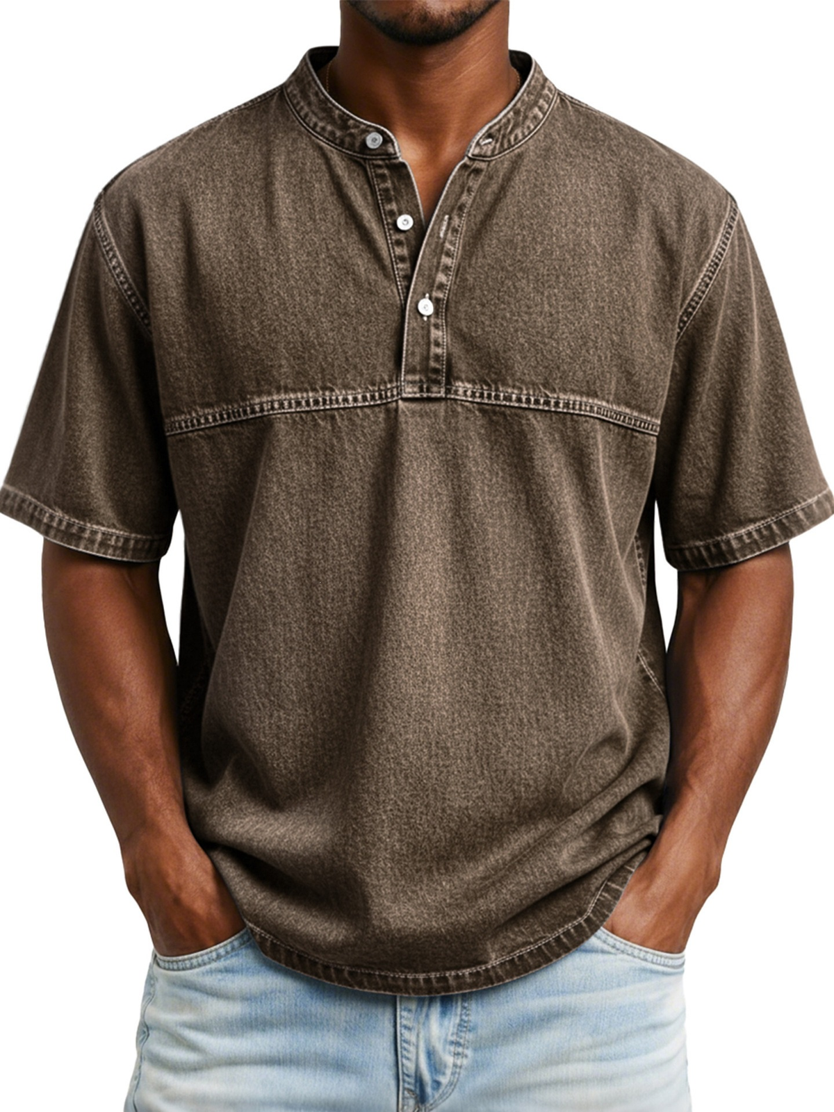 Icone™ SummerShirt: Åndbar Vintage Stil Herresommer Skjorte