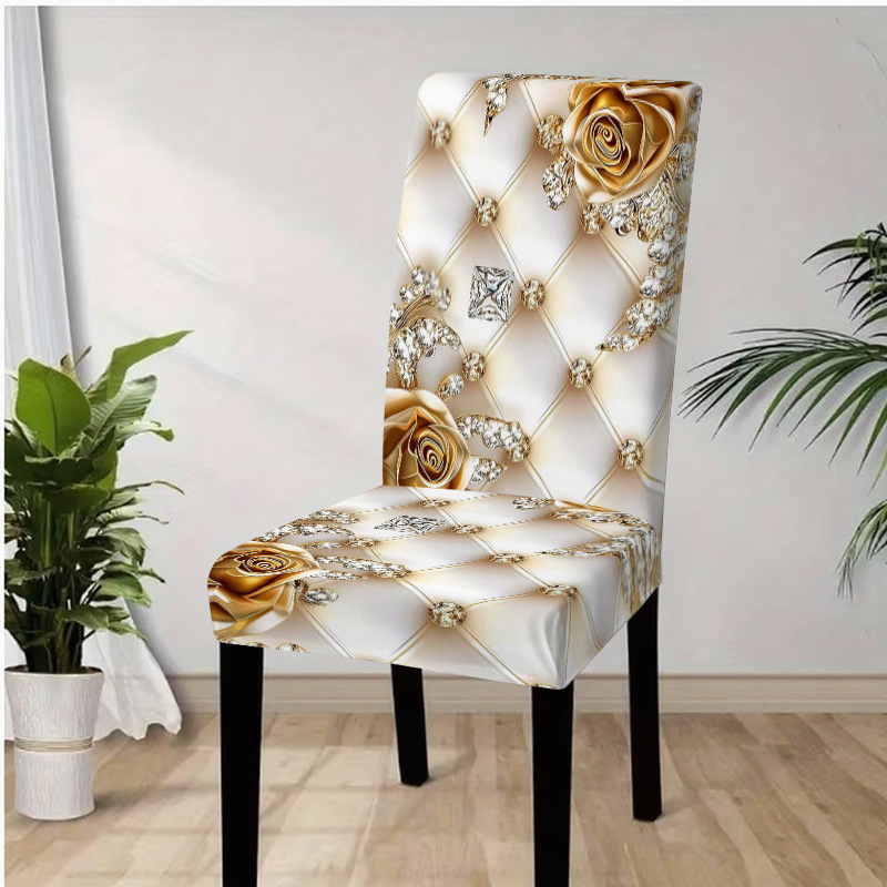 StretchyCover - Vaskbar Elegant Print Stræk Stolebetræk