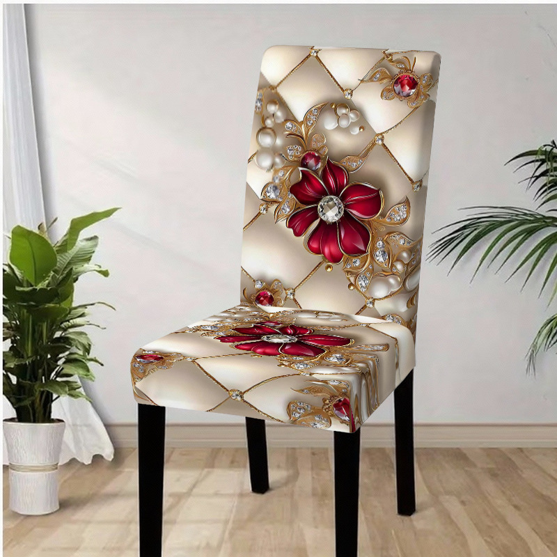 StretchyCover - Vaskbar Elegant Print Stræk Stolebetræk