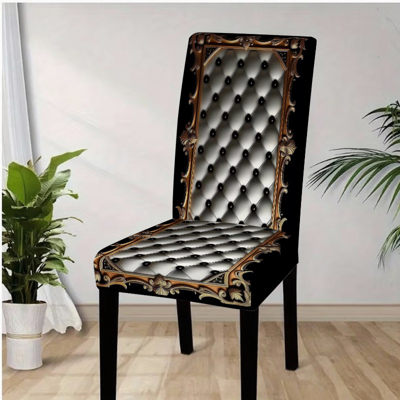 StretchyCover - Vaskbar Elegant Print Stræk Stolebetræk