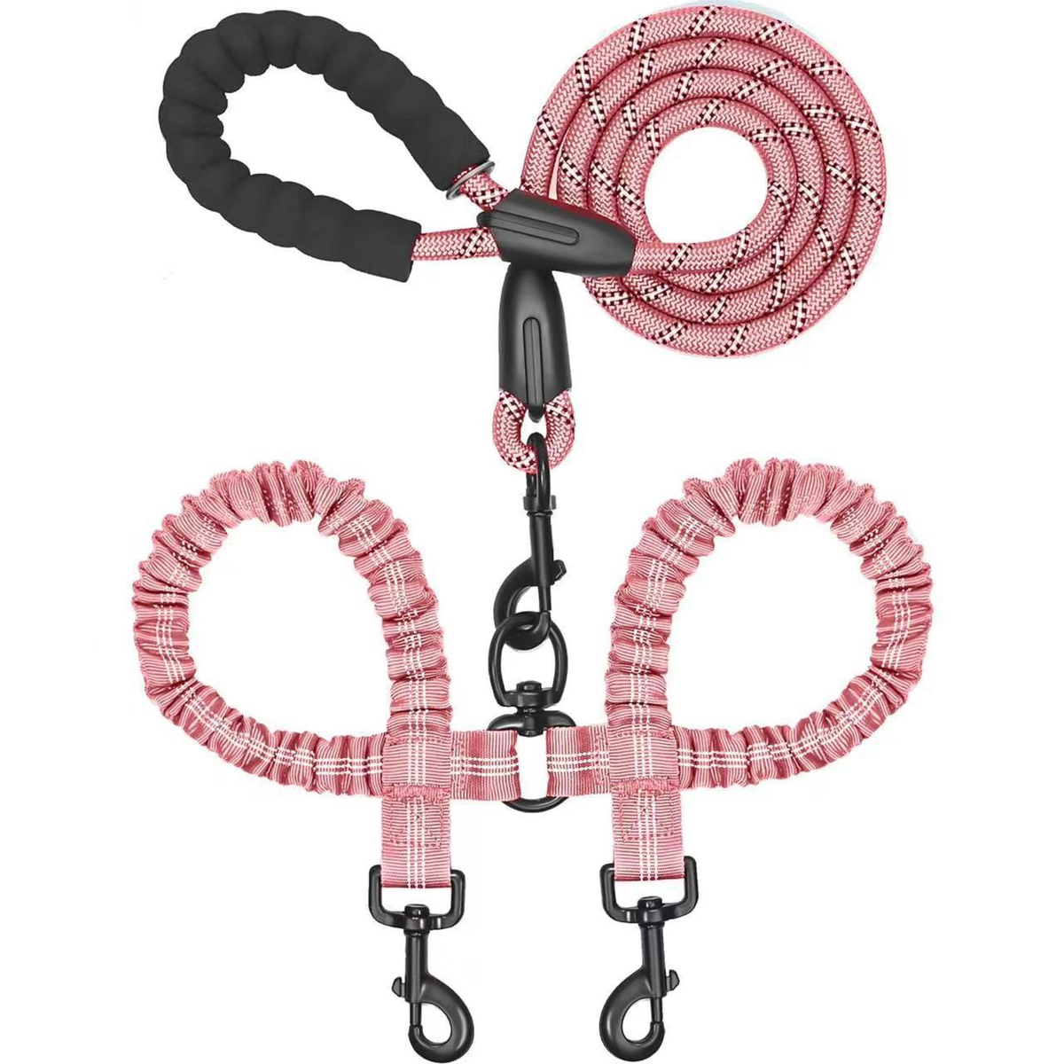 DogFri™ DogLeash: Nej-Tangle 360° Drejeligt Dobbelt Gåture Hund Snor