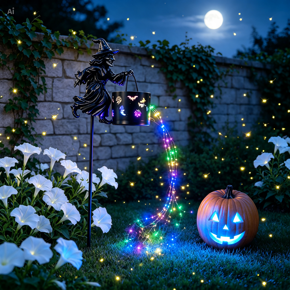 Ledsen™ HalloweenWitch - Halloween Heks Kedel Have Dekoration
