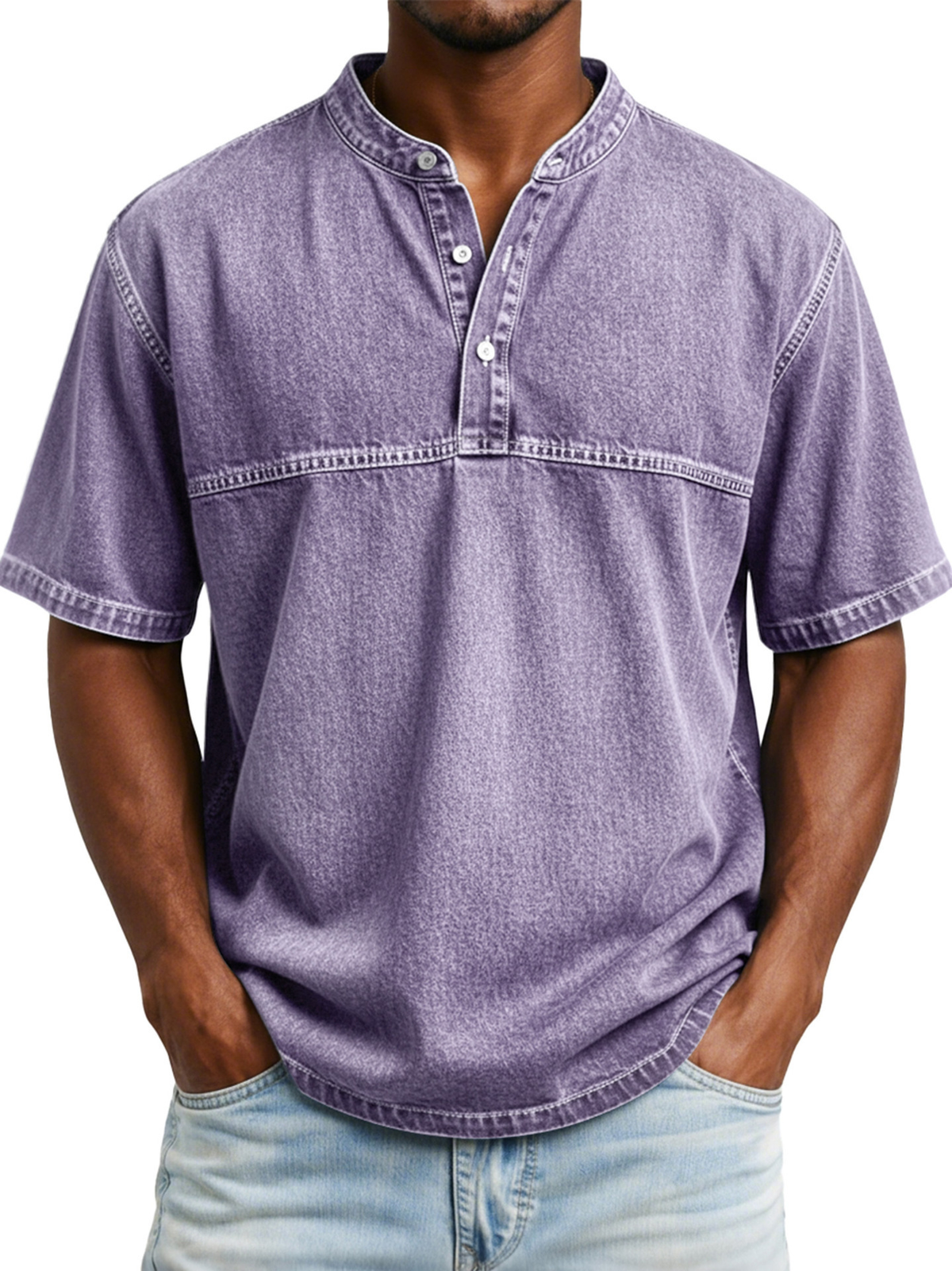 Icone™ SummerShirt: Åndbar Vintage Stil Herresommer Skjorte